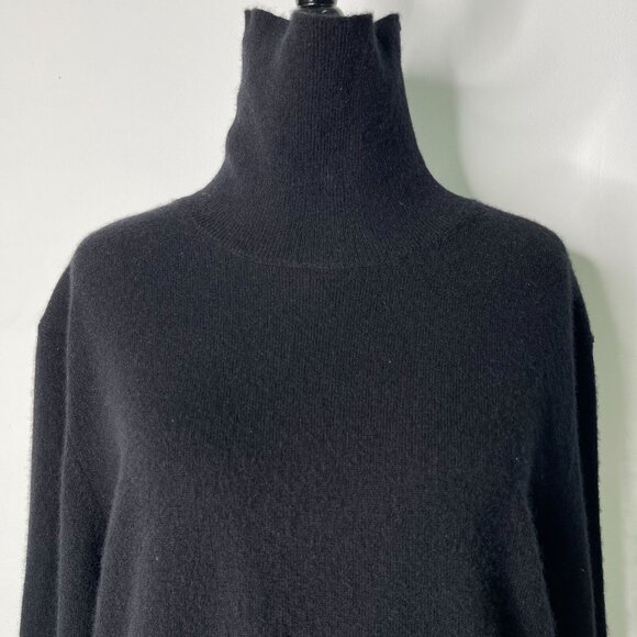 State Cashmere Women's Black Turtle Neck 100% Cashmere Sweater Size Large - Picture 3 of 8